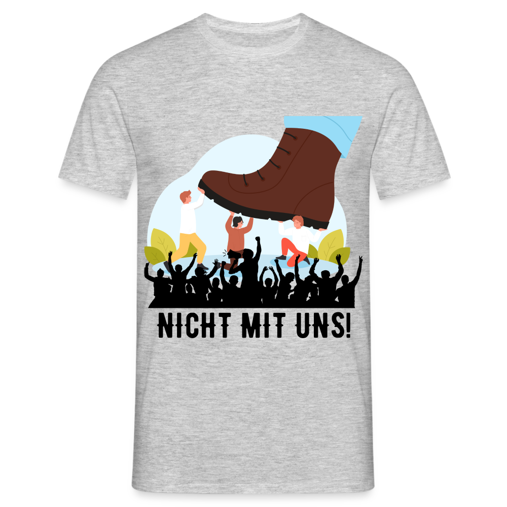 T-Shirt - Nicht mit uns! - heather grey