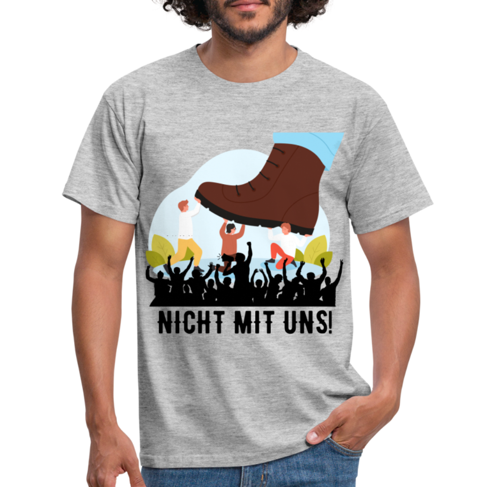 T-Shirt - Nicht mit uns! - heather grey