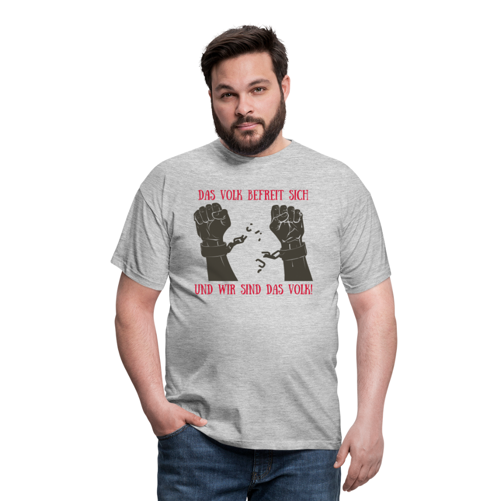 T-Shirt - Das Volk befreit sich! - heather grey