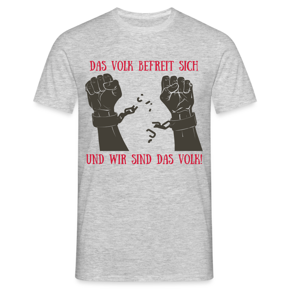 T-Shirt - Das Volk befreit sich! - heather grey