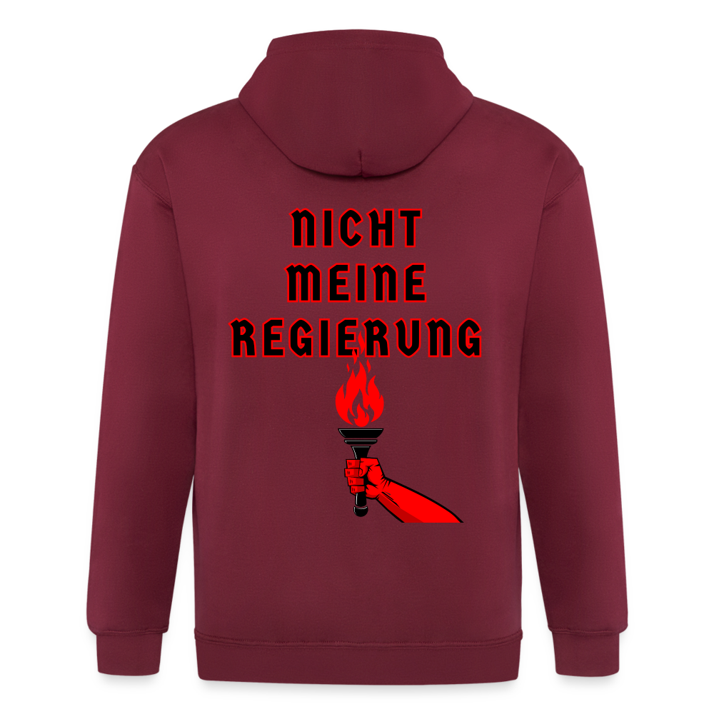 Kapuzenjacke - Nicht meine Regierung - Maroon