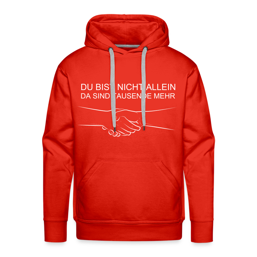 Männer Premium Hoodie - Du bist nicht allein - Rot