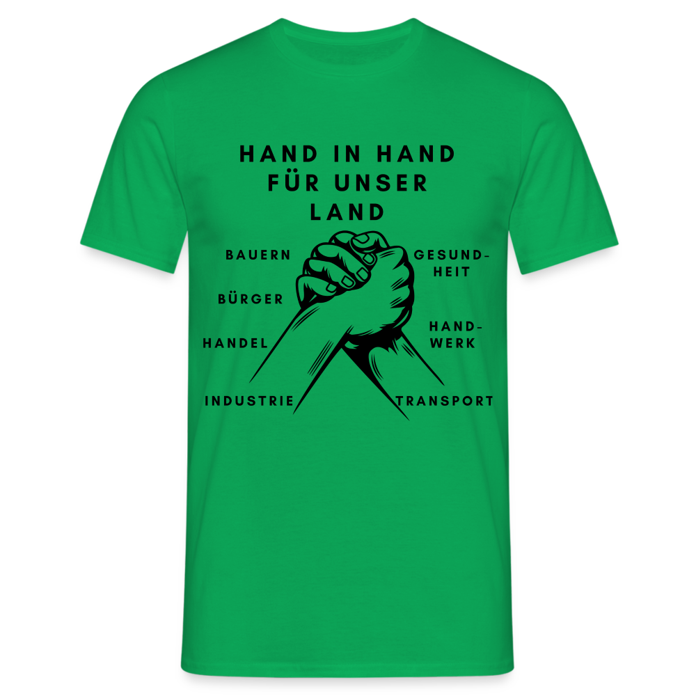 T-Shirt - Hand in Hand für unser Land - Kelly Green