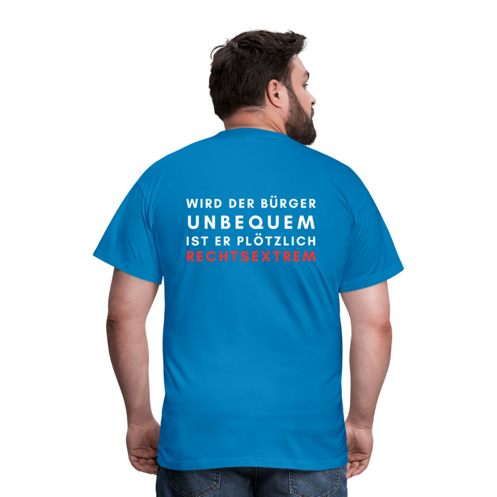 Männer T-Shirt - Wird der Bürger unbequem - Royalblau