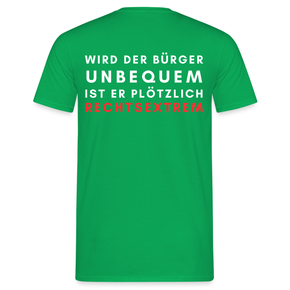 Männer T-Shirt - Wird der Bürger unbequem - Kelly Green