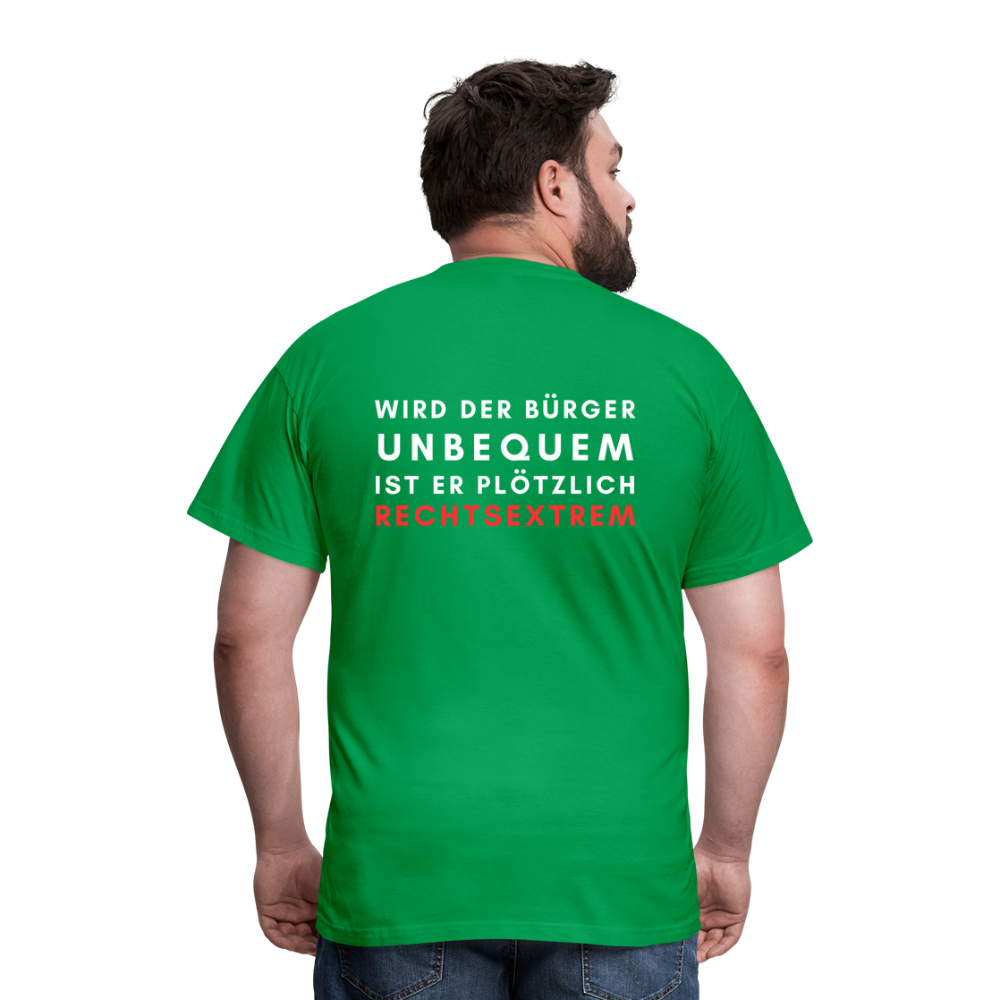 Männer T-Shirt - Wird der Bürger unbequem - Kelly Green