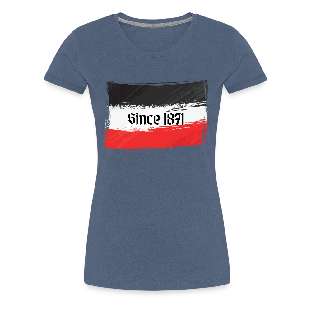 Frauen Premium T-Shirt -  Since 1871 - Blau meliert