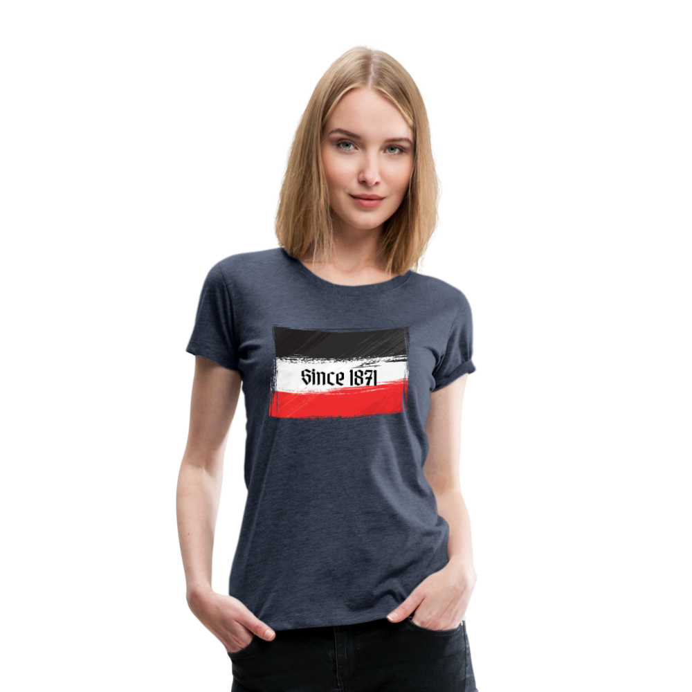 Frauen Premium T-Shirt -  Since 1871 - Blau meliert