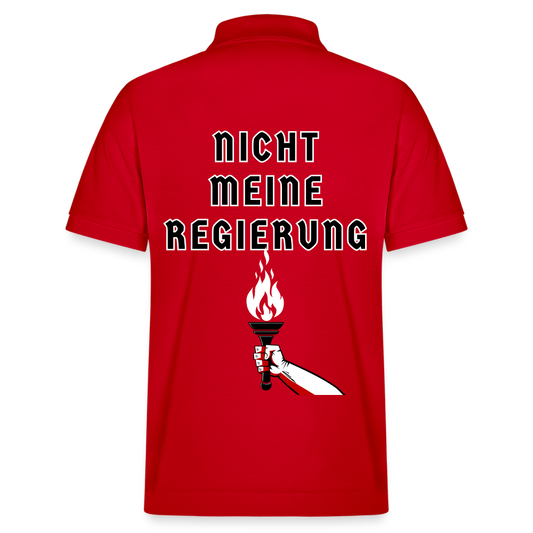 Bio-Poloshirt - Nicht meine Regierung - Rot