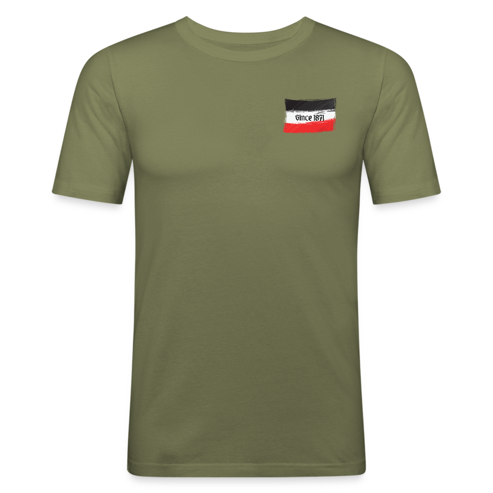 Männer Slim Fit T-Shirt 1871 - khaki Grün