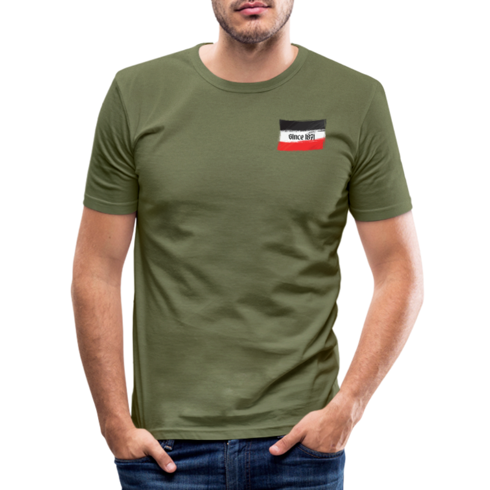 Männer Slim Fit T-Shirt 1871 - khaki Grün