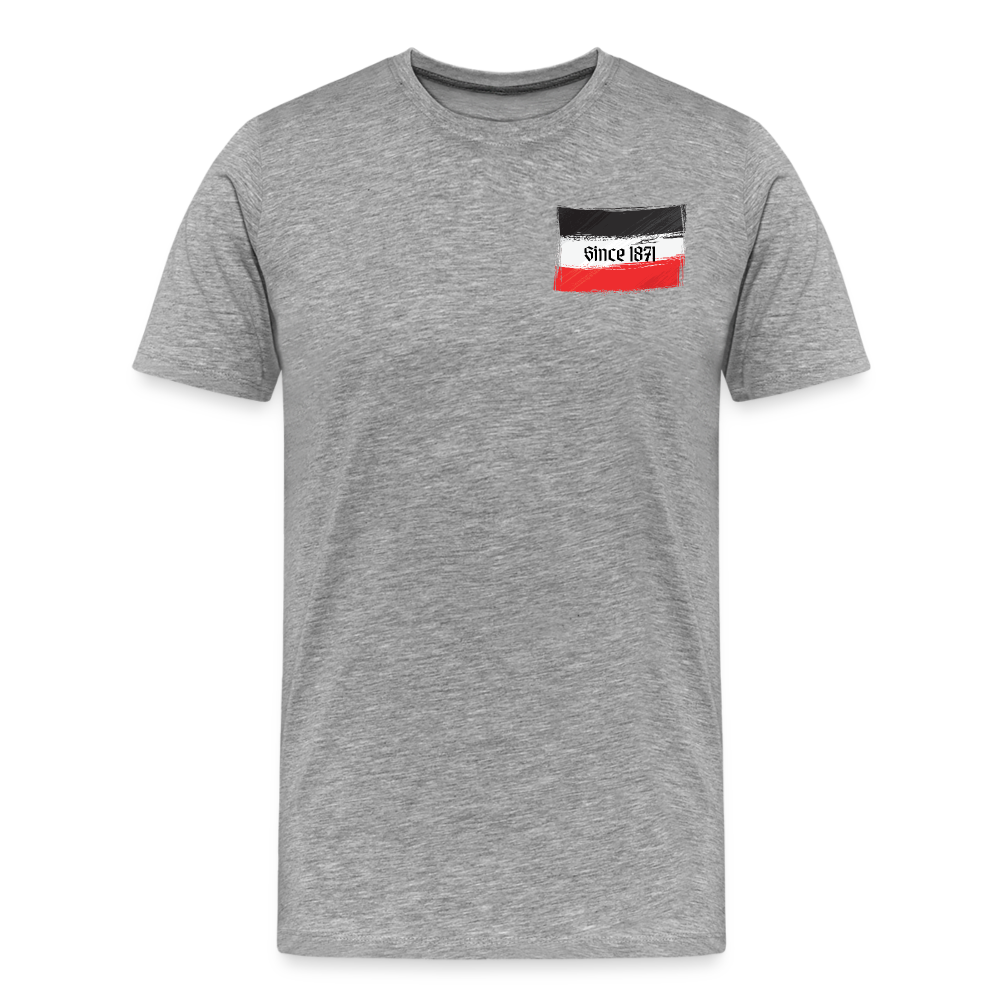 Männer Premium T-Shirt Q - Grau meliert