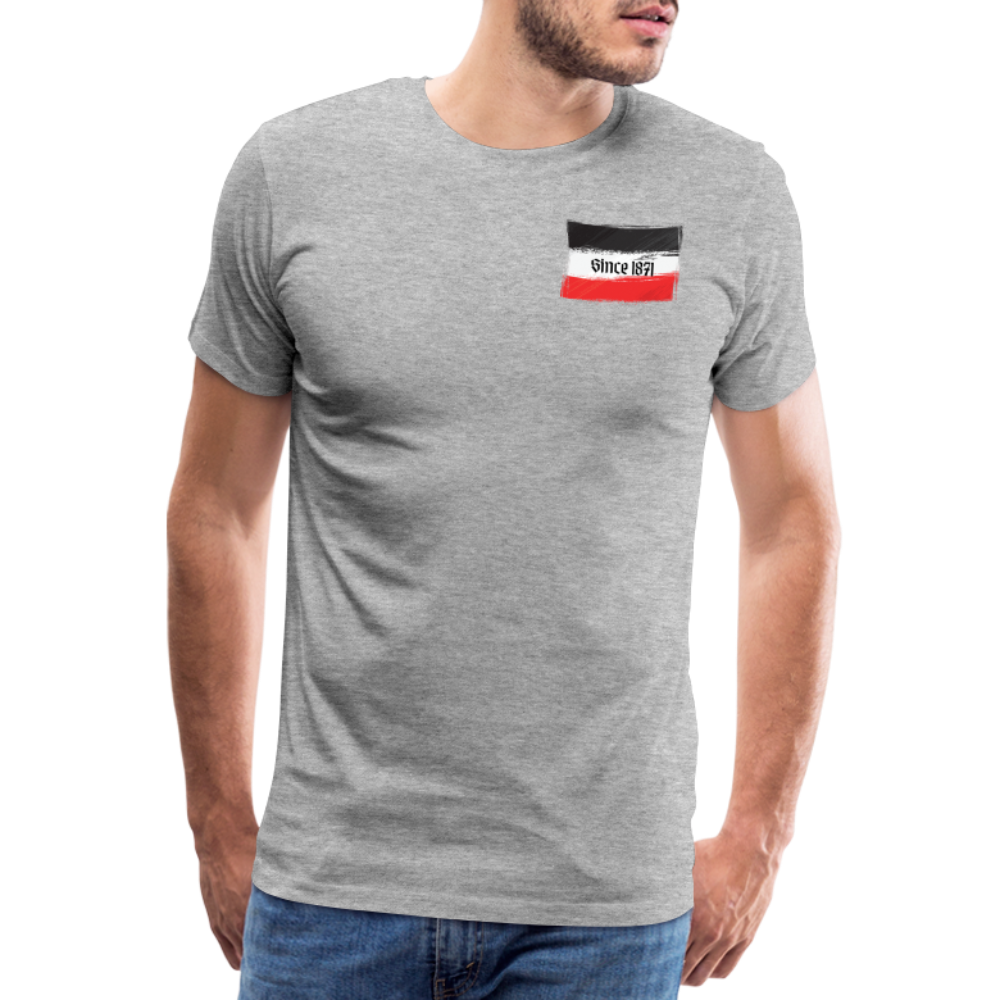 Männer Premium T-Shirt Q - Grau meliert