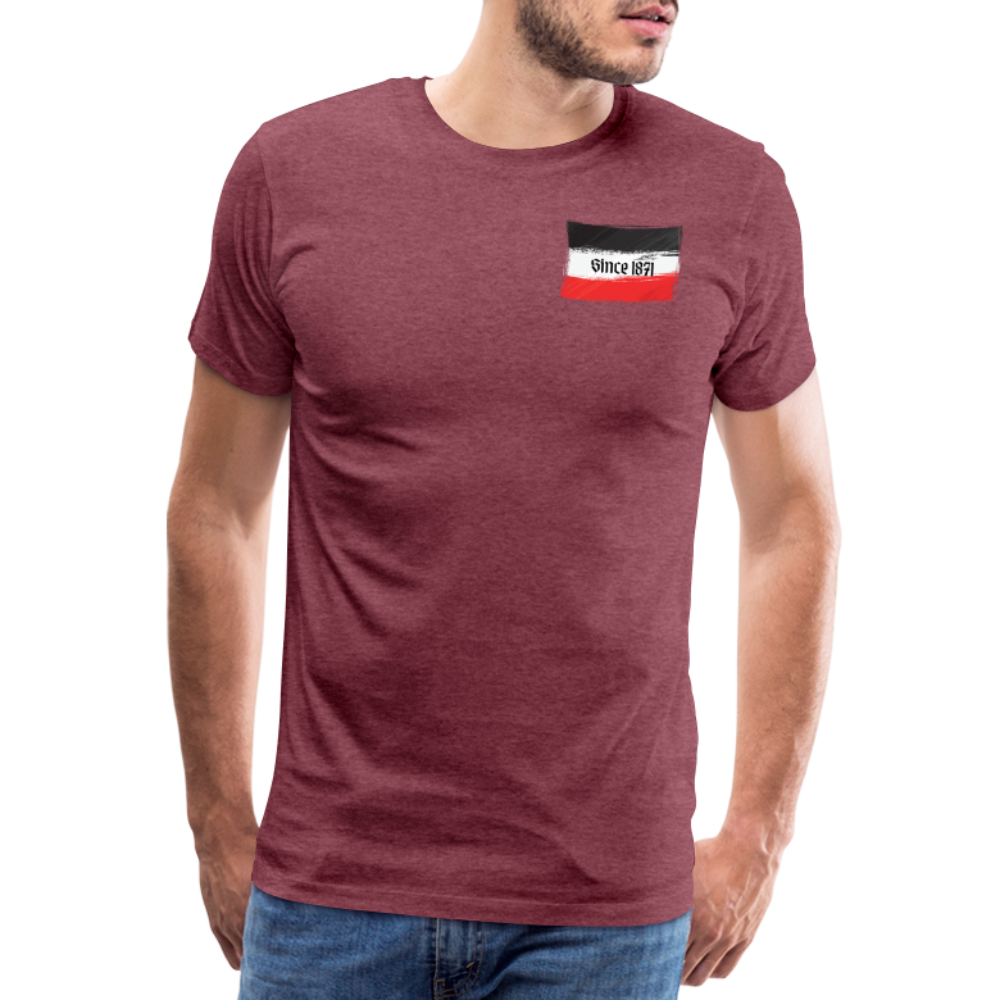 Männer Premium T-Shirt Q - Bordeauxrot meliert