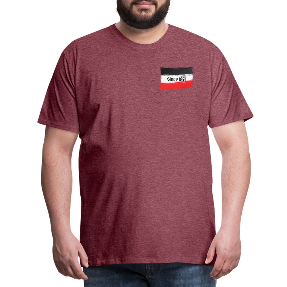 Männer Premium T-Shirt Q - Bordeauxrot meliert