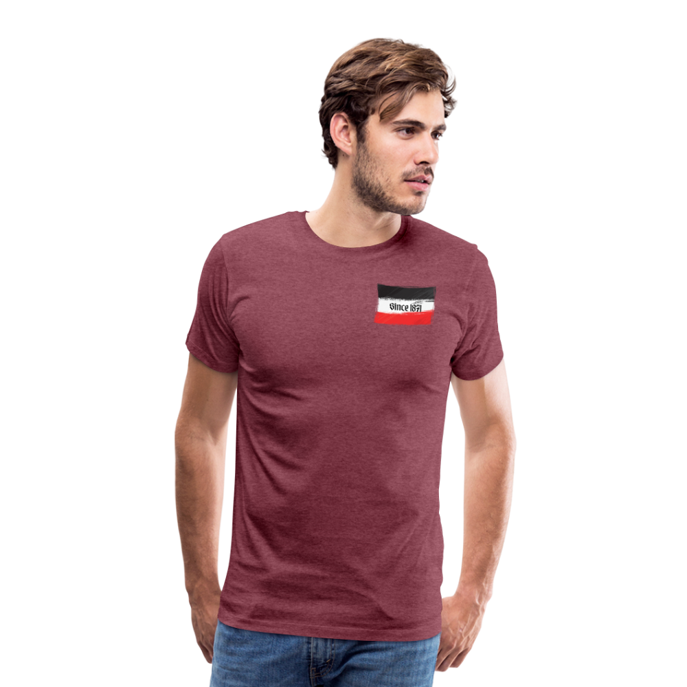 Männer Premium T-Shirt Q - Bordeauxrot meliert