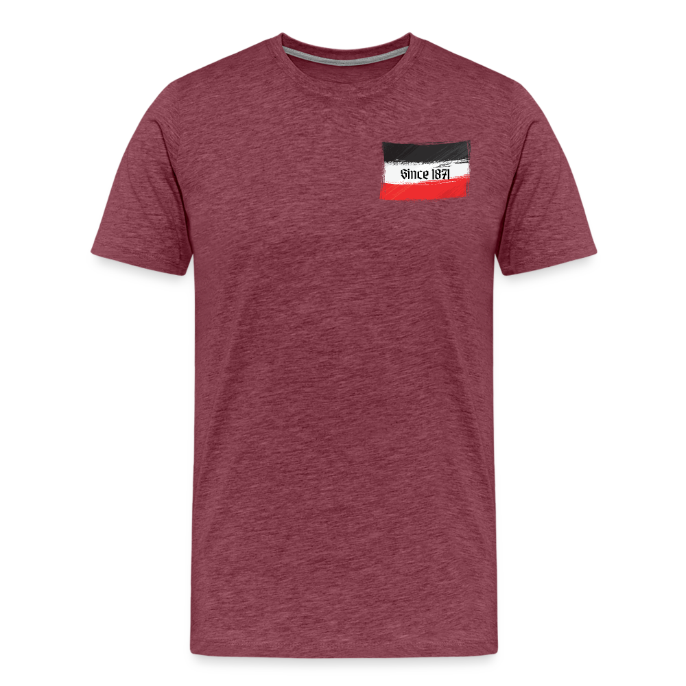 Männer Premium T-Shirt Q - Bordeauxrot meliert