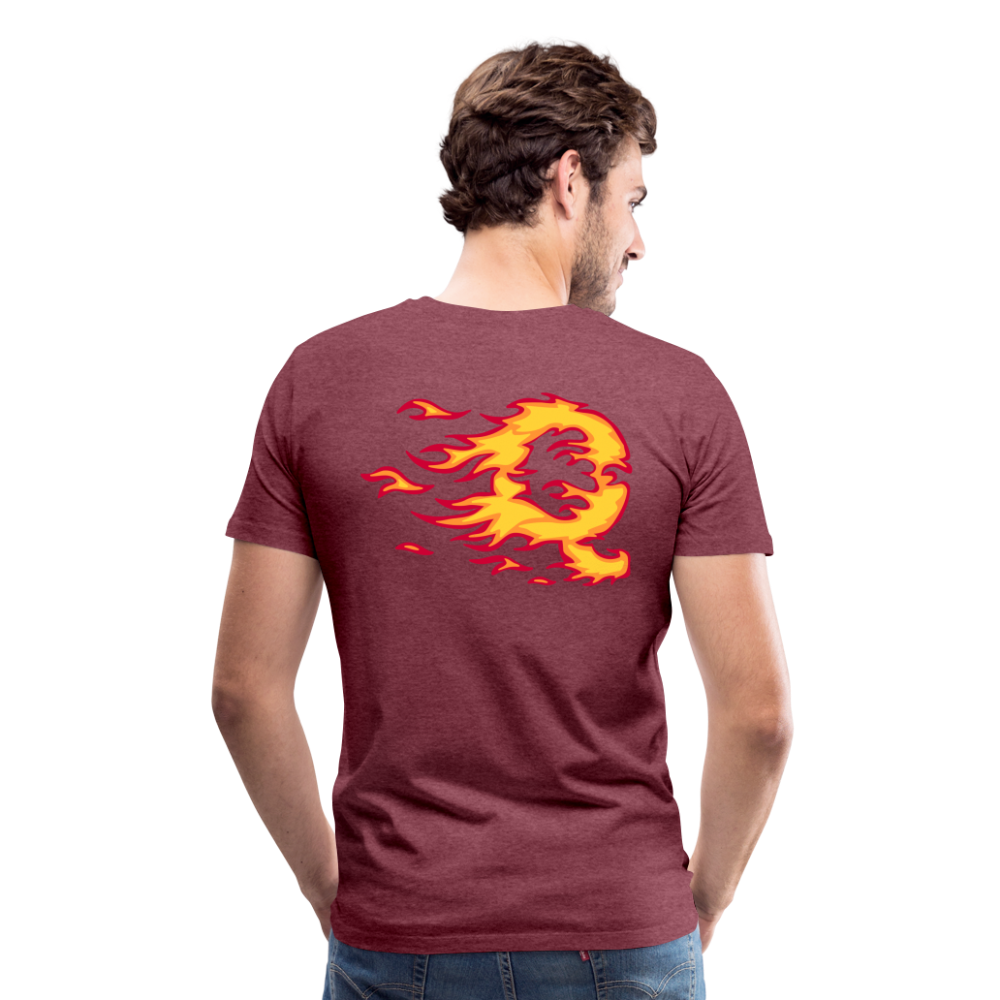 Männer Premium T-Shirt Q - Bordeauxrot meliert