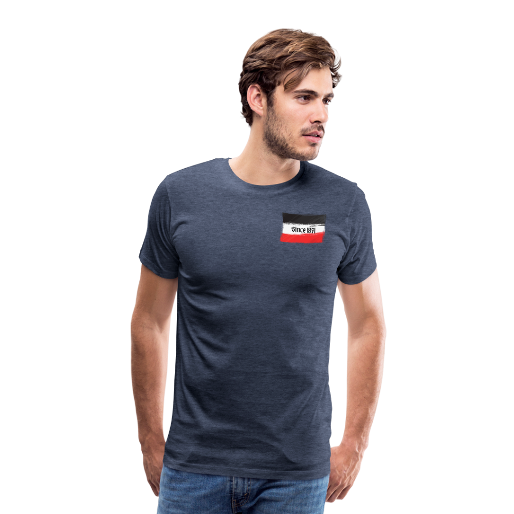 Männer Premium T-Shirt Q - Blau meliert