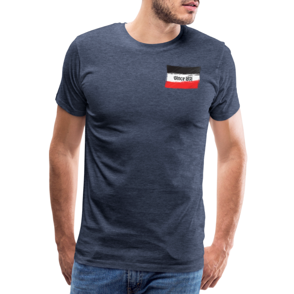 Männer Premium T-Shirt Q - Blau meliert