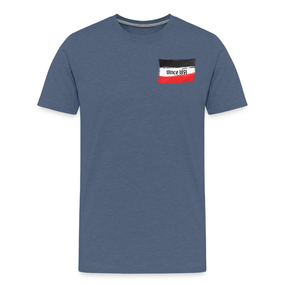 Männer Premium T-Shirt Q - Blau meliert