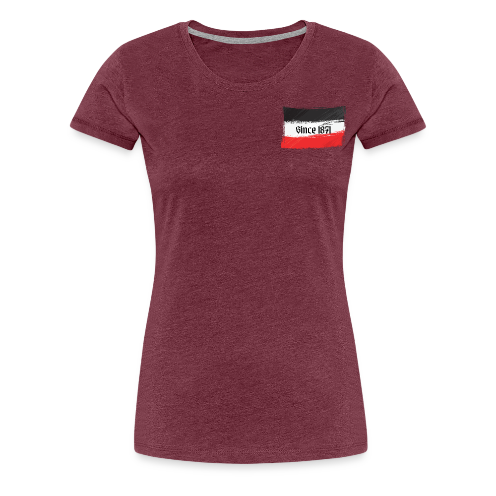 Frauen Premium T-Shirt Q - Bordeauxrot meliert