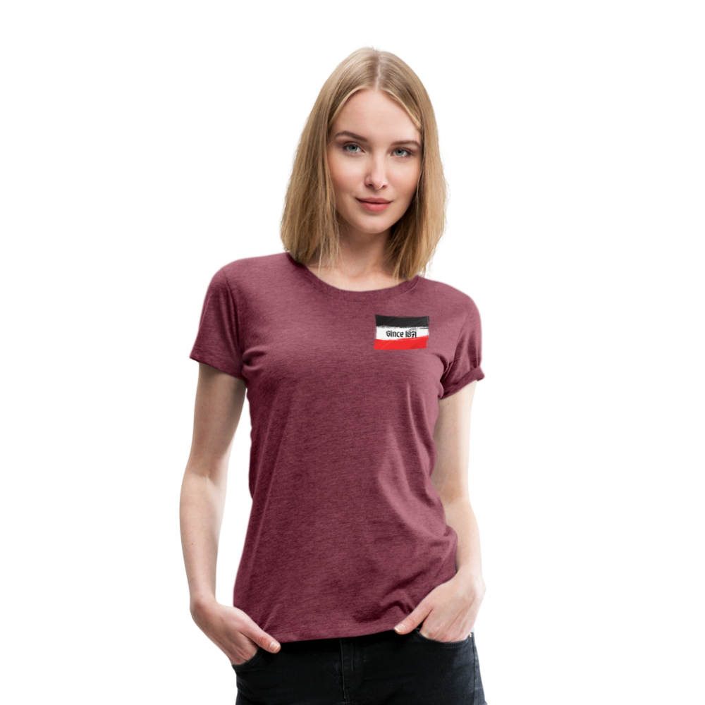 Frauen Premium T-Shirt Q - Bordeauxrot meliert