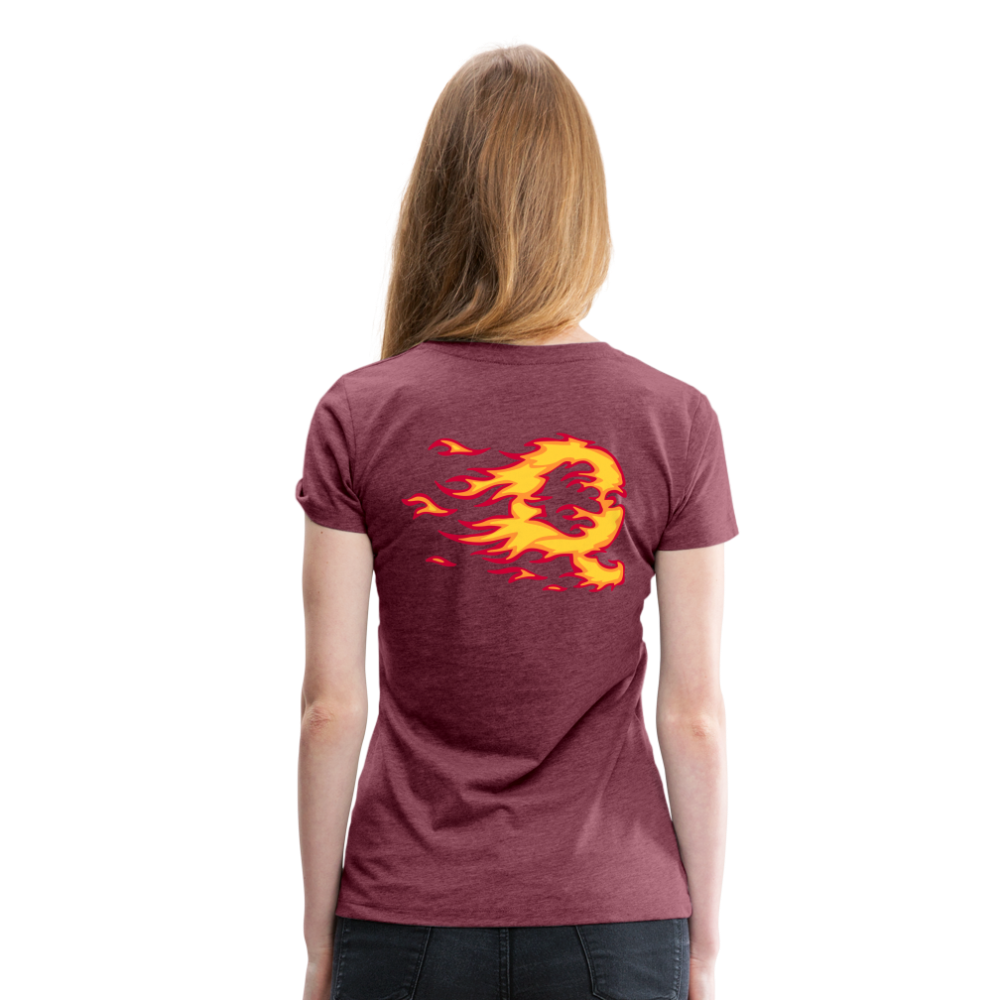 Frauen Premium T-Shirt Q - Bordeauxrot meliert