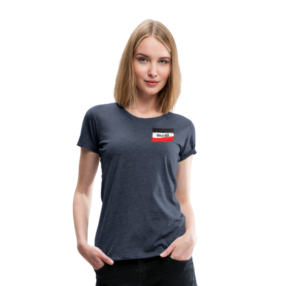 Frauen Premium T-Shirt Q - Blau meliert