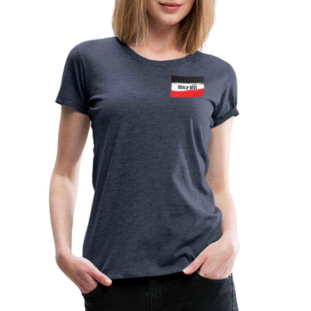 Frauen Premium T-Shirt Q - Blau meliert