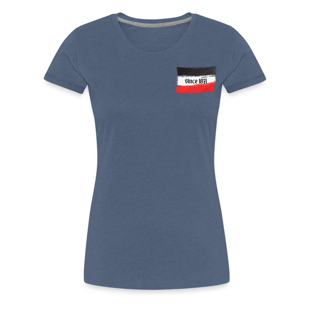 Frauen Premium T-Shirt Q - Blau meliert