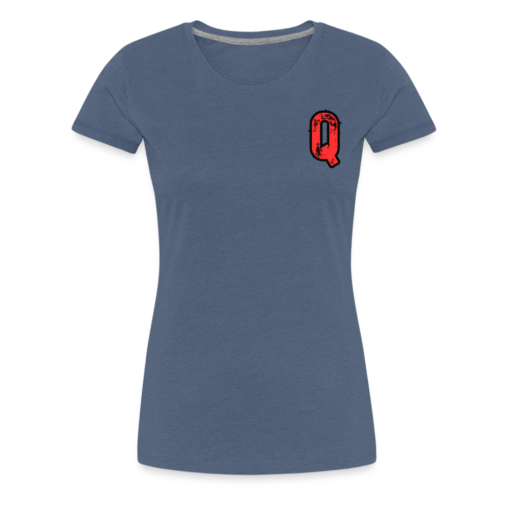 Frauen Premium T-Shirt Q17 - Blau meliert