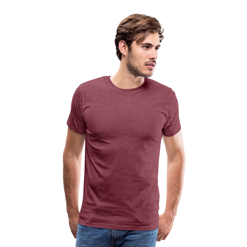 Männer Premium T-Shirt Q17 - Bordeauxrot meliert