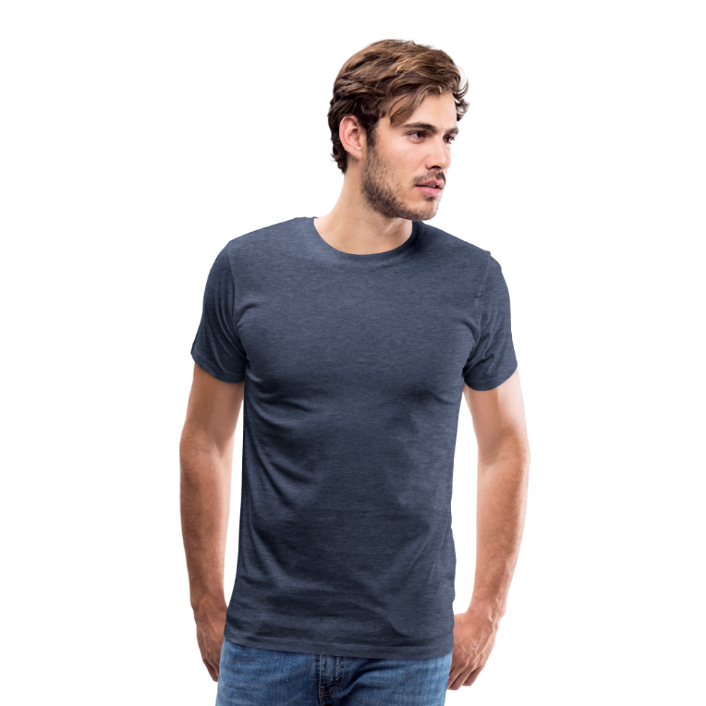 Männer Premium T-Shirt Q17 - Blau meliert