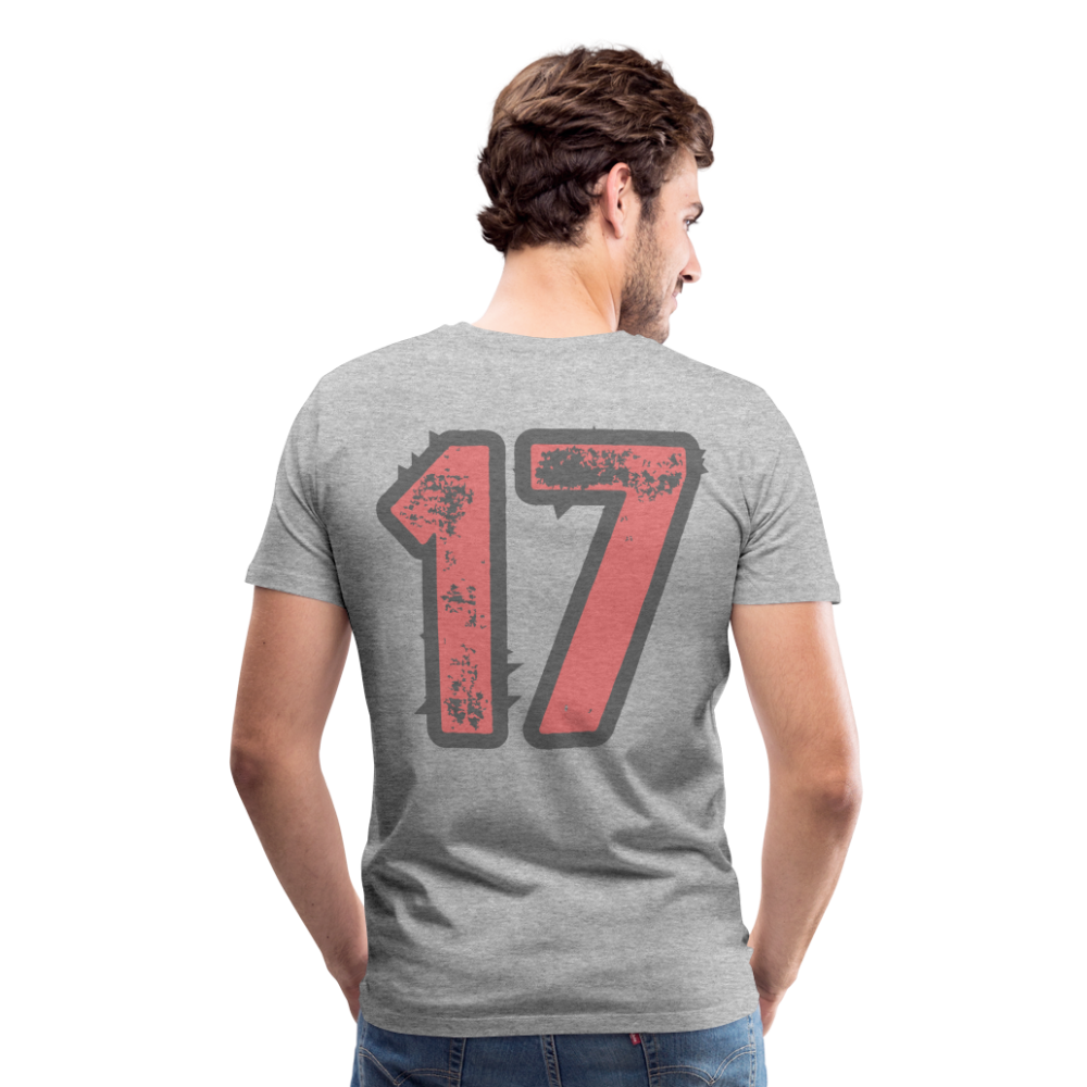 Männer Premium T-Shirt Q 17 light - Grau meliert