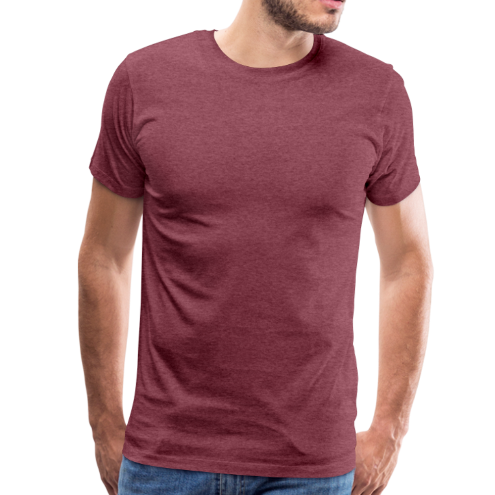 Männer Premium T-Shirt Q 17 light - Bordeauxrot meliert