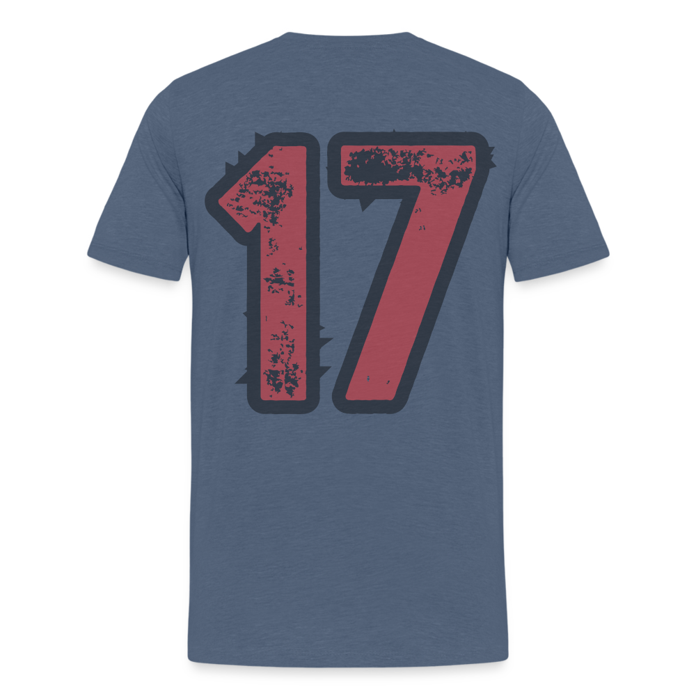 Männer Premium T-Shirt Q 17 light - Blau meliert