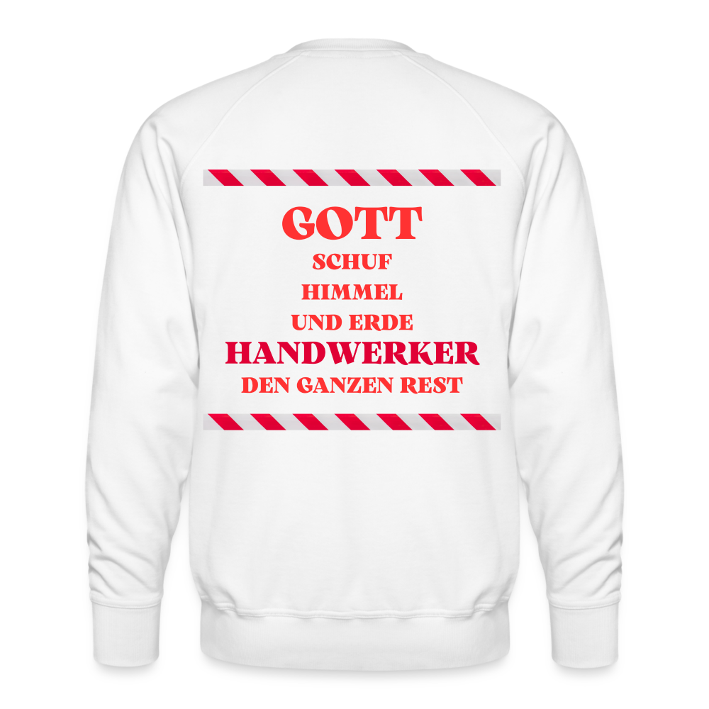 Männer Premium Pullover Handwerker - weiß