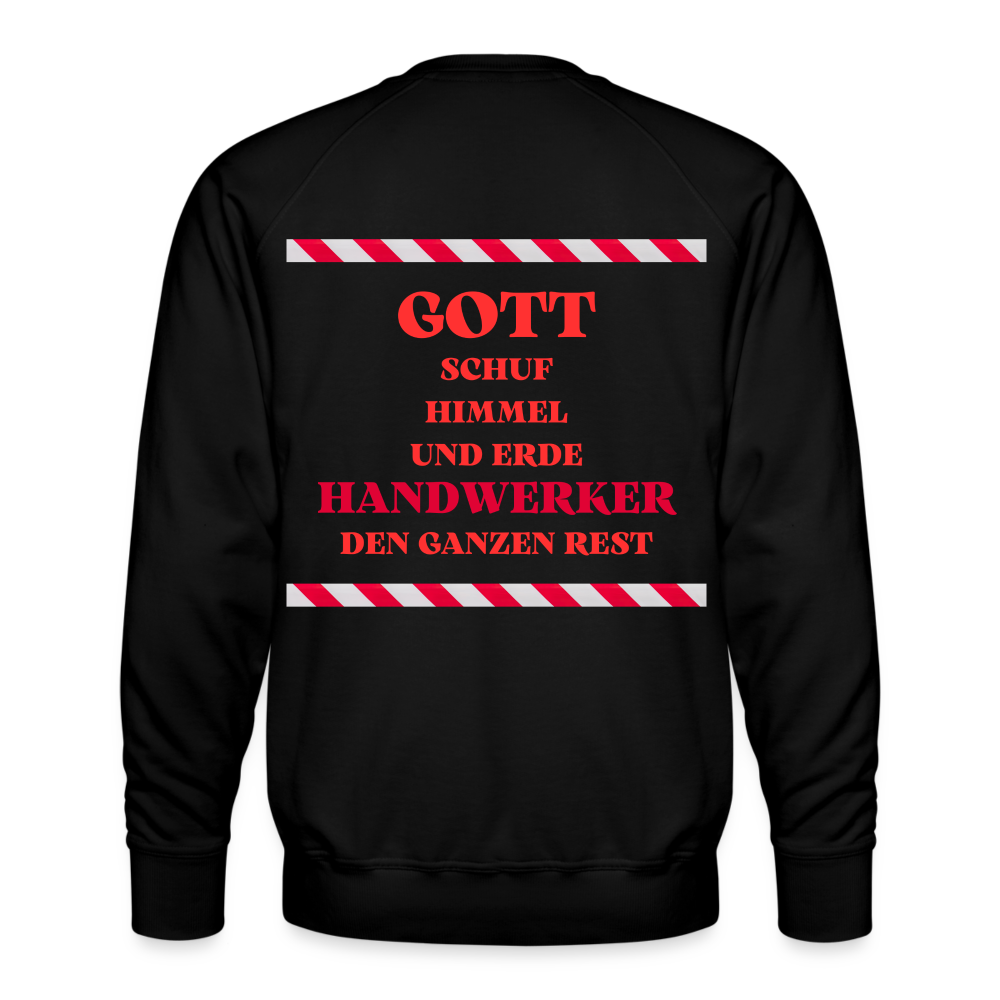 Männer Premium Pullover Handwerker - Schwarz