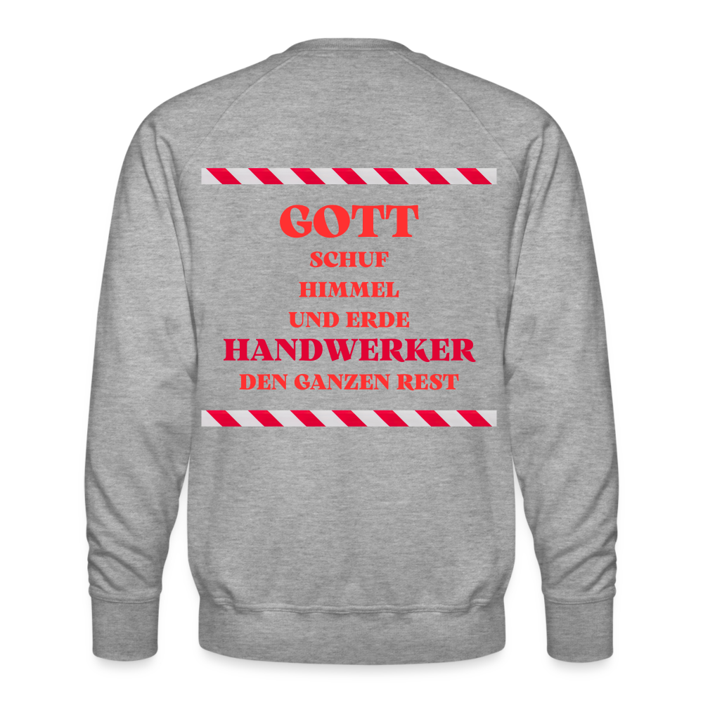 Männer Premium Pullover Handwerker - Grau meliert