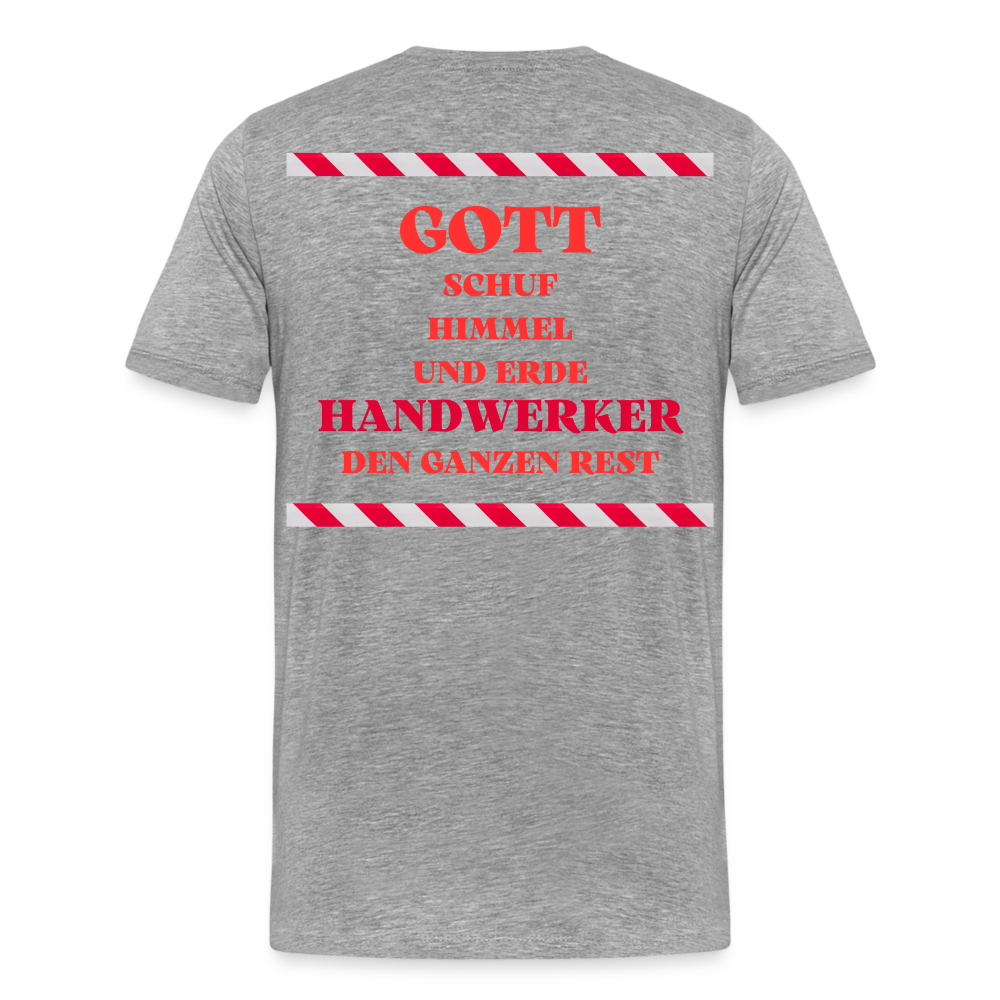 Männer Premium T-Shirt Handwerker - Grau meliert