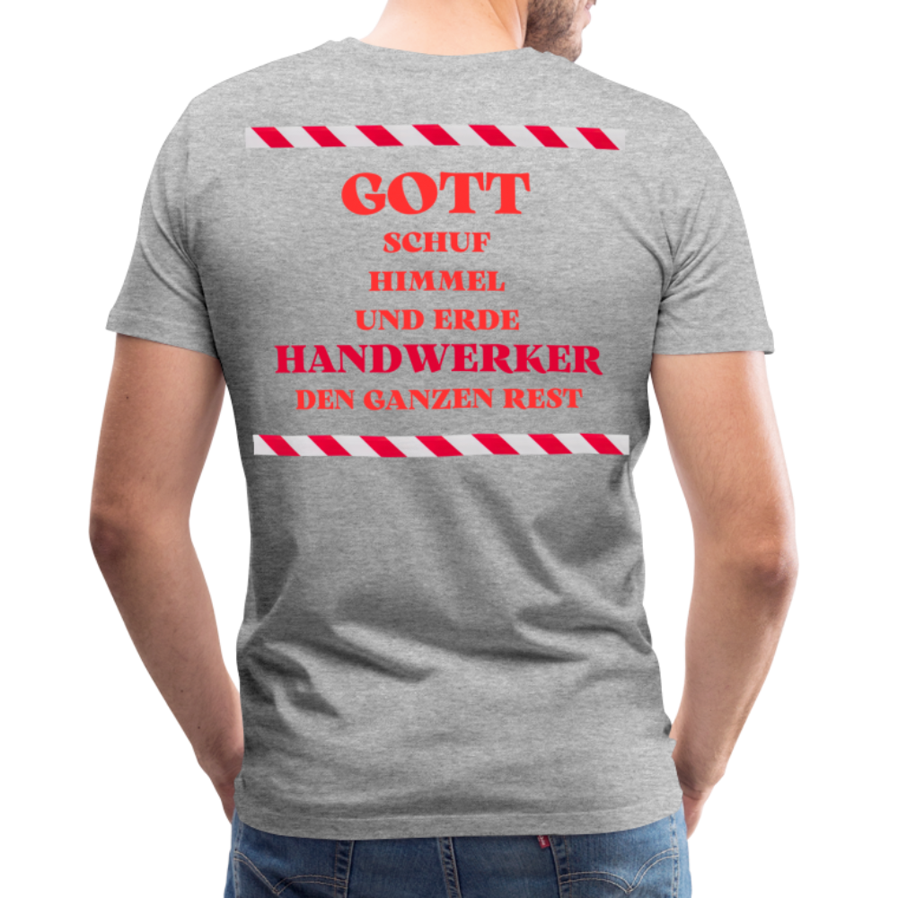 Männer Premium T-Shirt Handwerker - Grau meliert