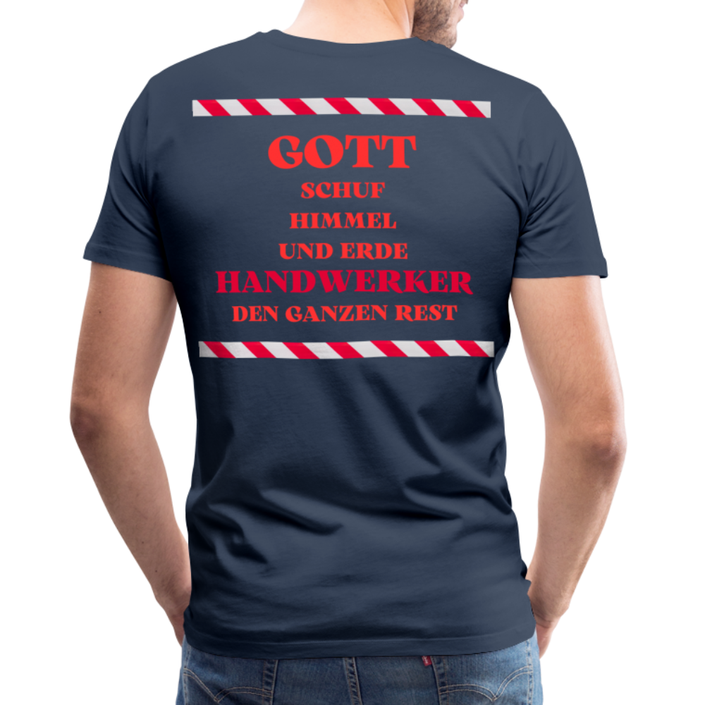 Männer Premium T-Shirt Handwerker - Navy