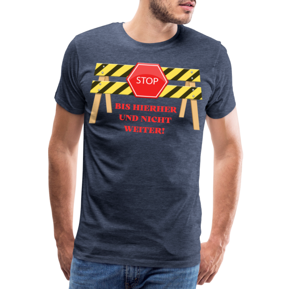 Männer Premium T-Shirt Handwerker - Blau meliert