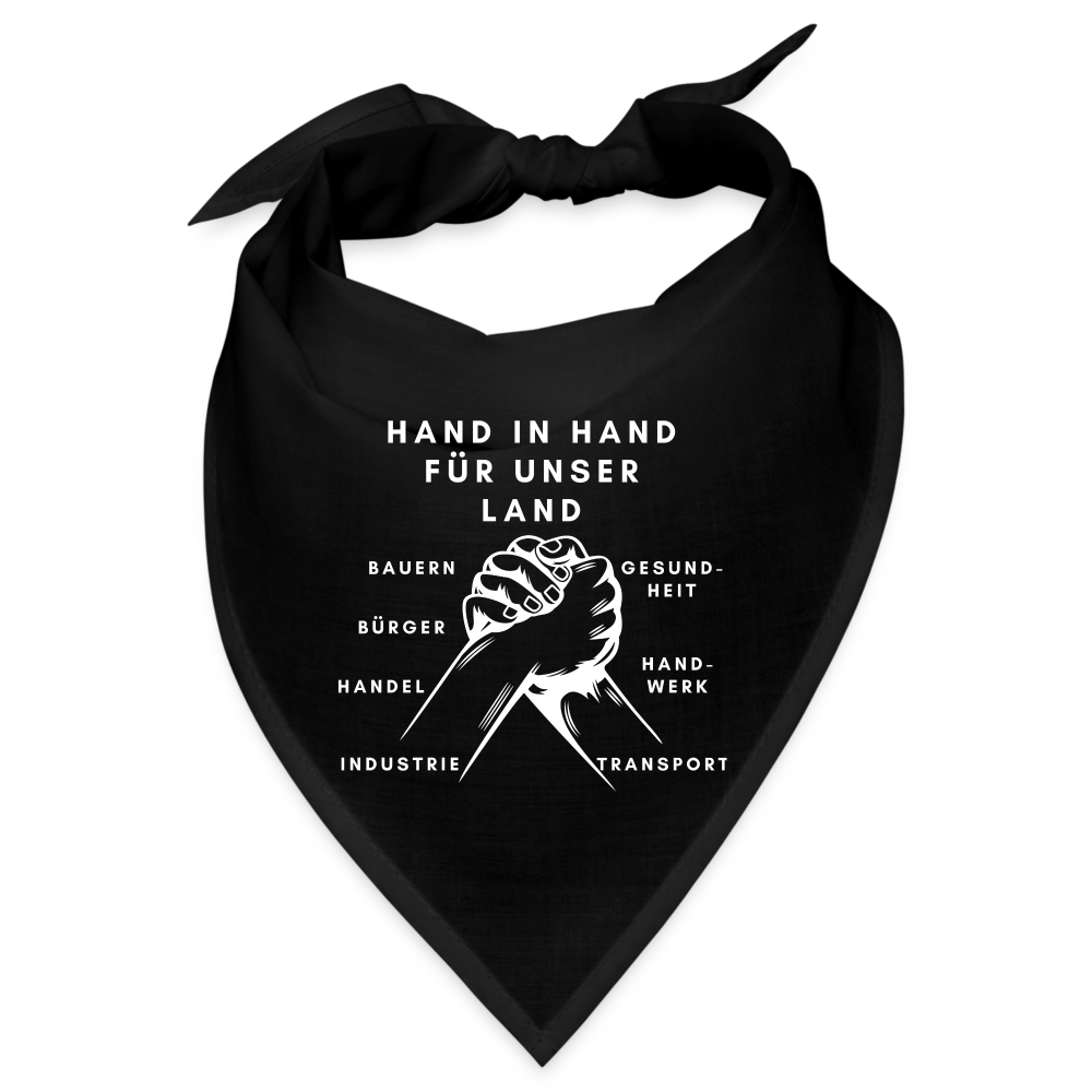 Bandana Hand in Hand für unser Land - Schwarz