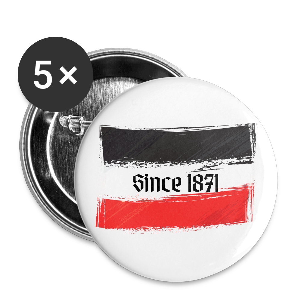 Buttons groß 56 mm (5er Pack) 1871 - weiß