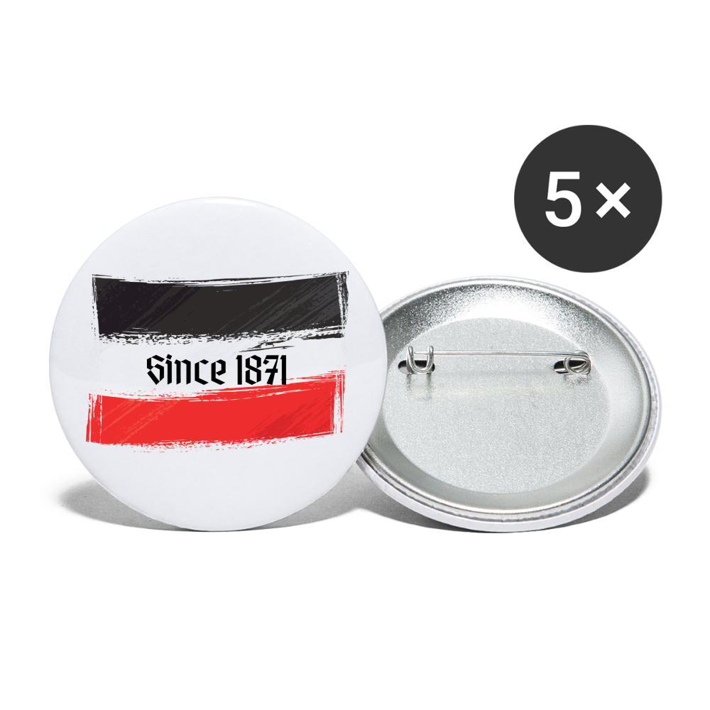 Buttons groß 56 mm (5er Pack) 1871 - weiß