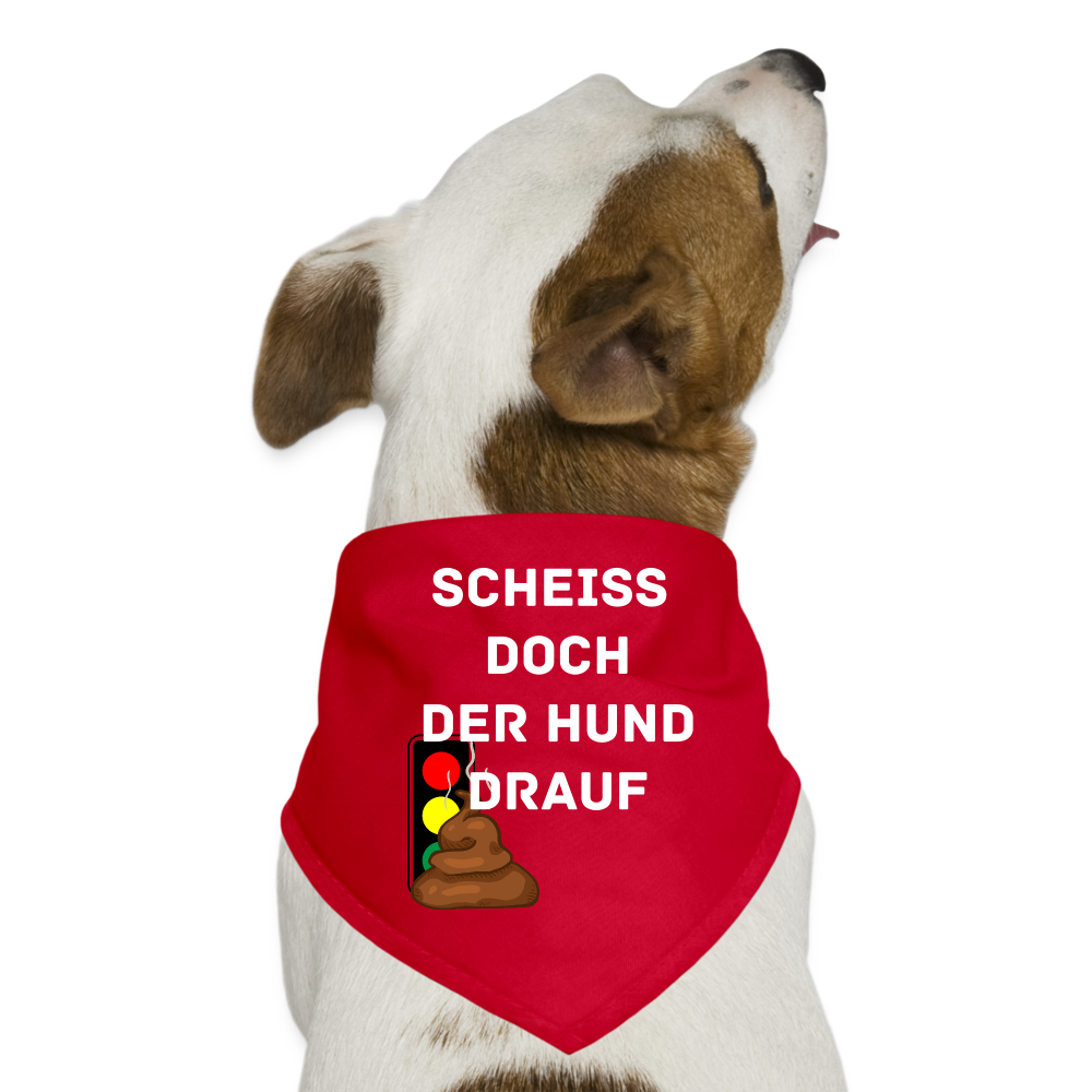 Hunde-Bandana Scheiss doch der Hund drauf - Ampel - Rot