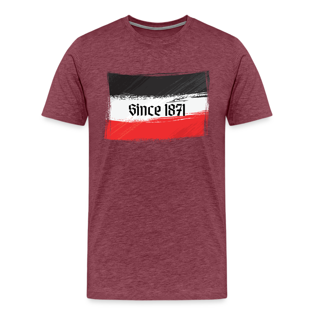 Männer Premium T-Shirt Since 1871 Q - Bordeauxrot meliert