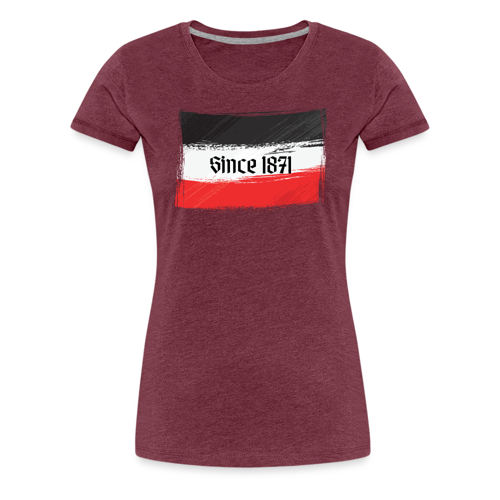 Frauen Premium T-Shirt Since 1871 Q - Bordeauxrot meliert